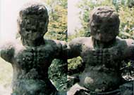 明山寺跡の仁王像