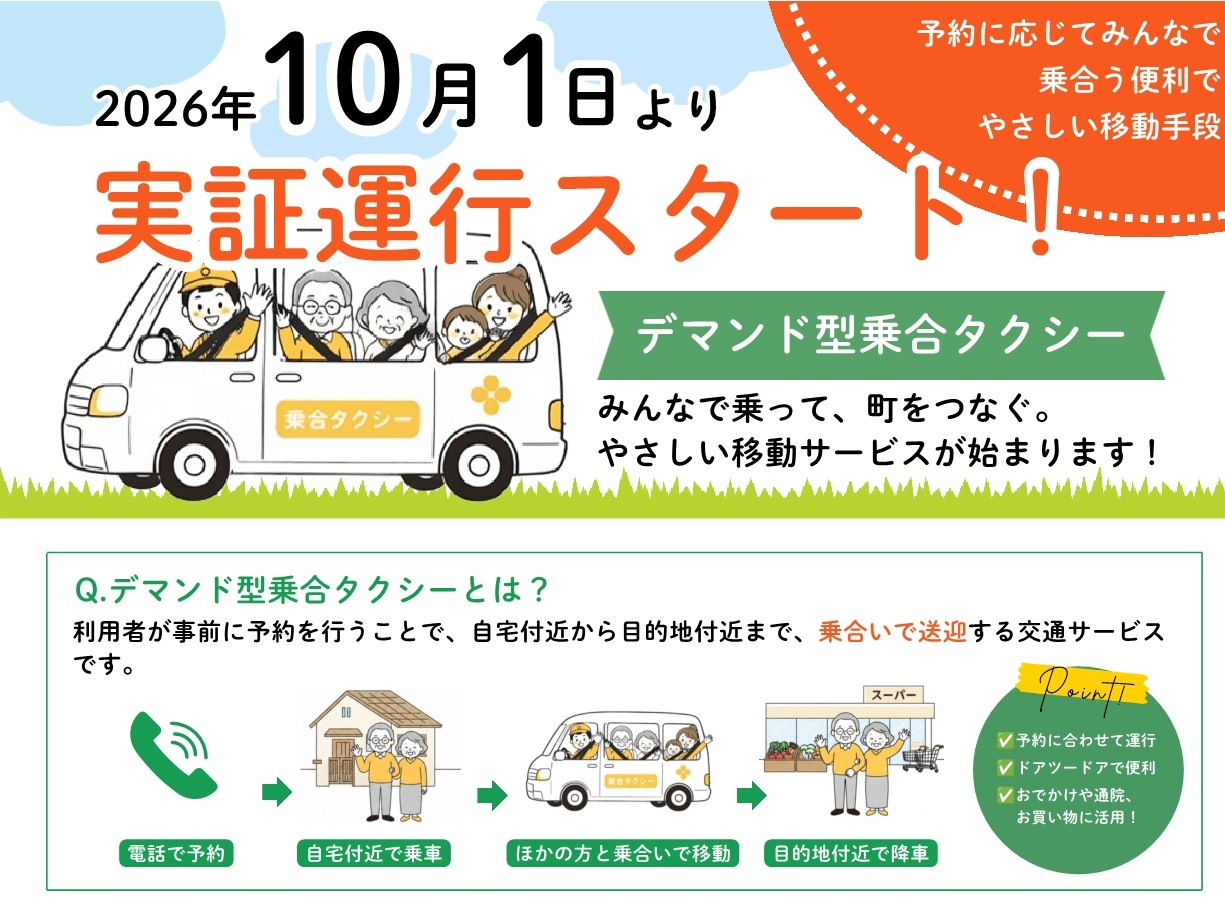 デマンド型乗合タクシーチラシ 概要