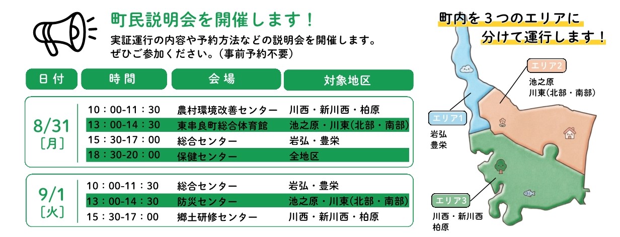 デマンド型乗合タクシーチラシ 住民説明